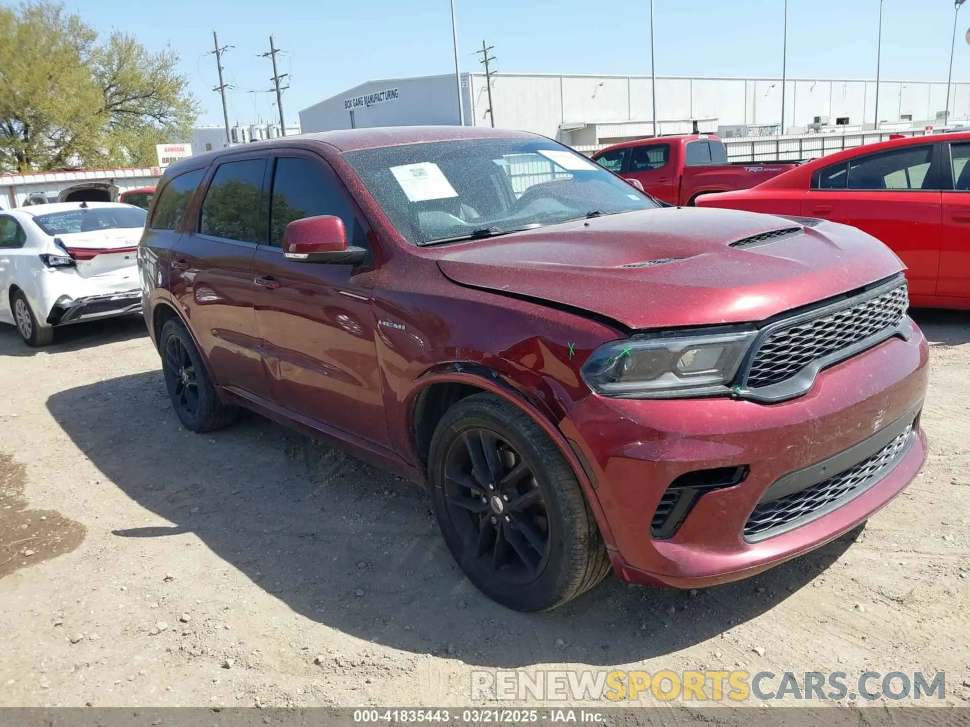 1 Photograph of a damaged car 1C4SDHCT4MC693743 DODGE DURANGO 2021