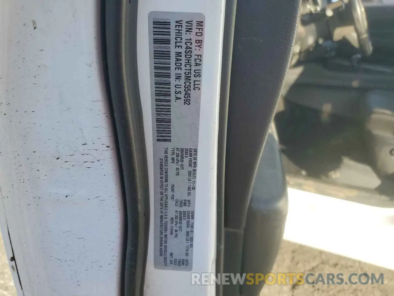 14 Photograph of a damaged car 1C4SDHCT5MC554592 DODGE DURANGO 2021