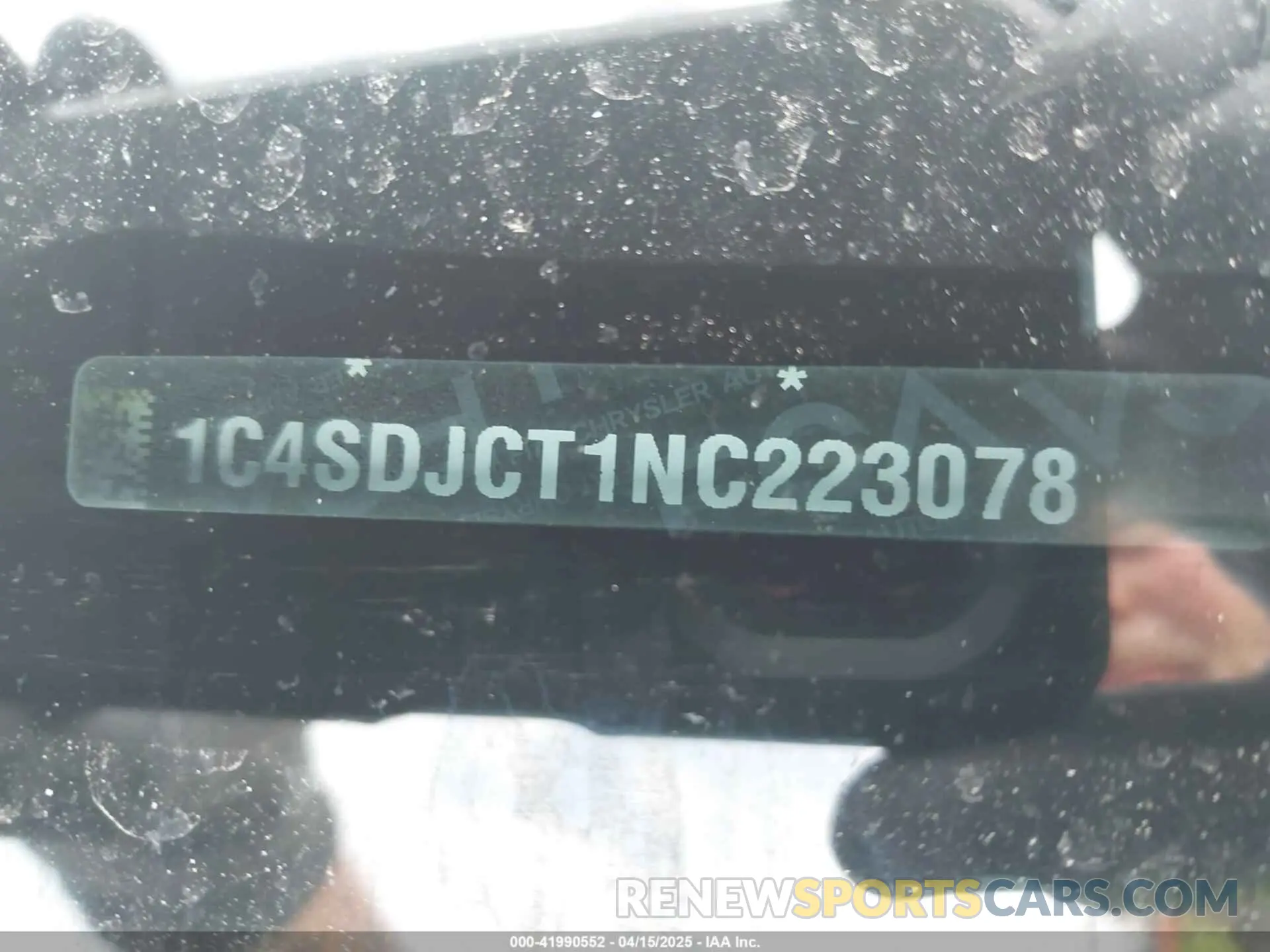 17 Фотография поврежденного автомобиля 1C4SDJCT1NC223078 DODGE DURANGO 2022