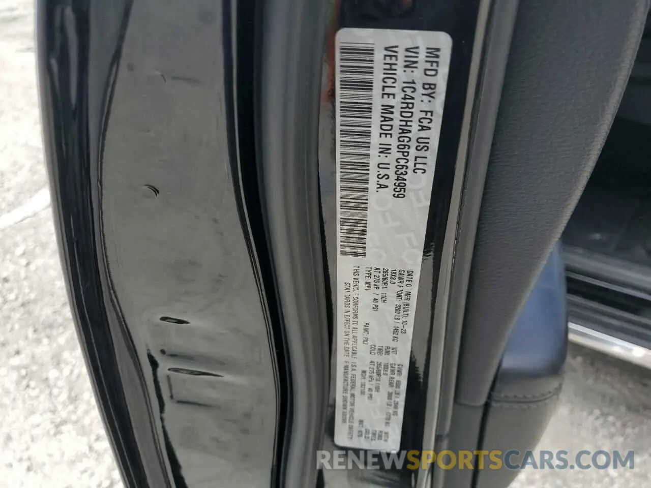 14 Фотография поврежденного автомобиля 1C4RDHAG6PC634959 DODGE DURANGO 2023