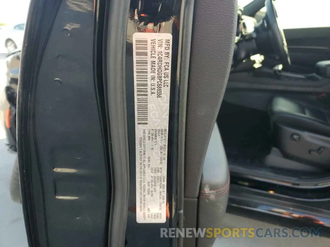 13 Photograph of a damaged car 1C4RDHDG8PC686556 DODGE DURANGO 2023