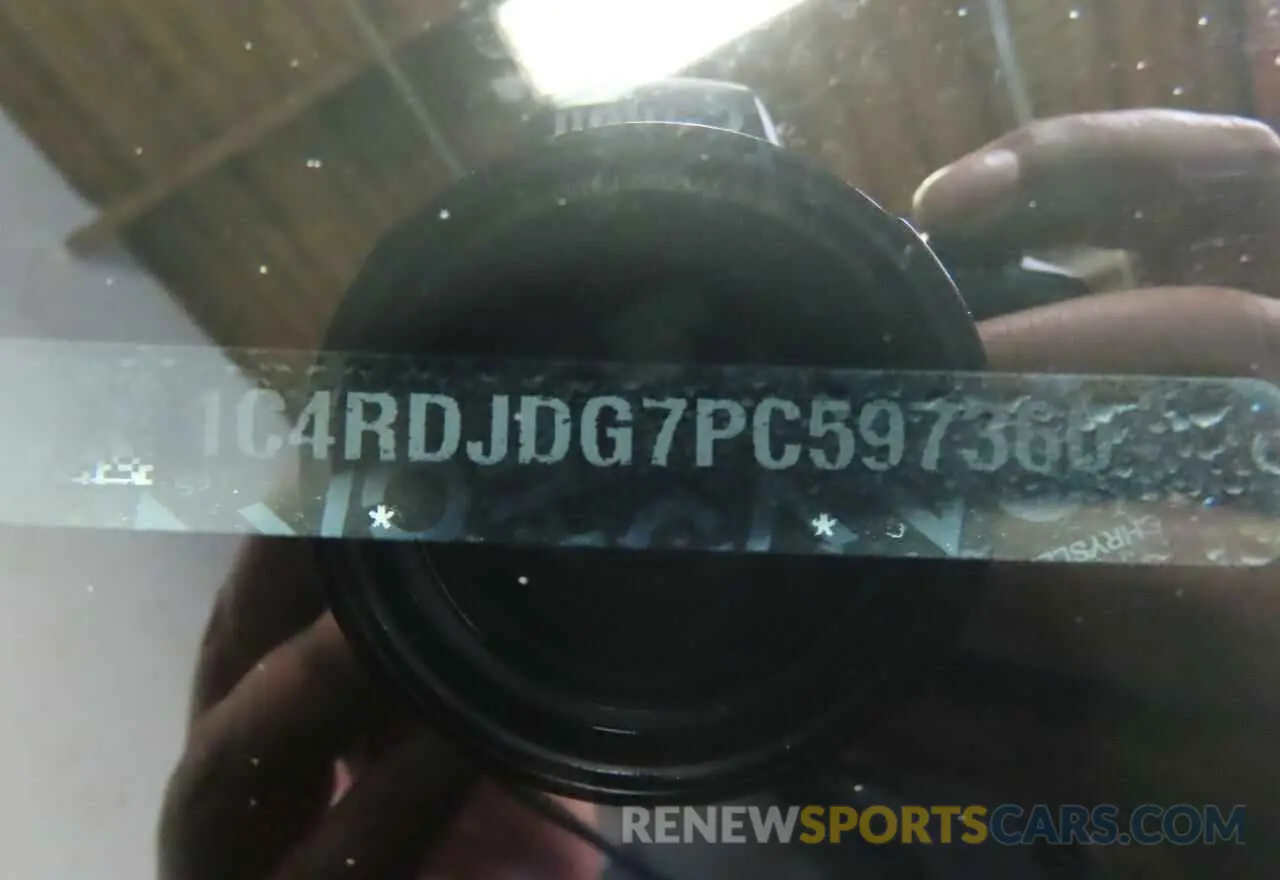 10 Photograph of a damaged car 1C4RDJDG7PC597360 DODGE DURANGO 2023