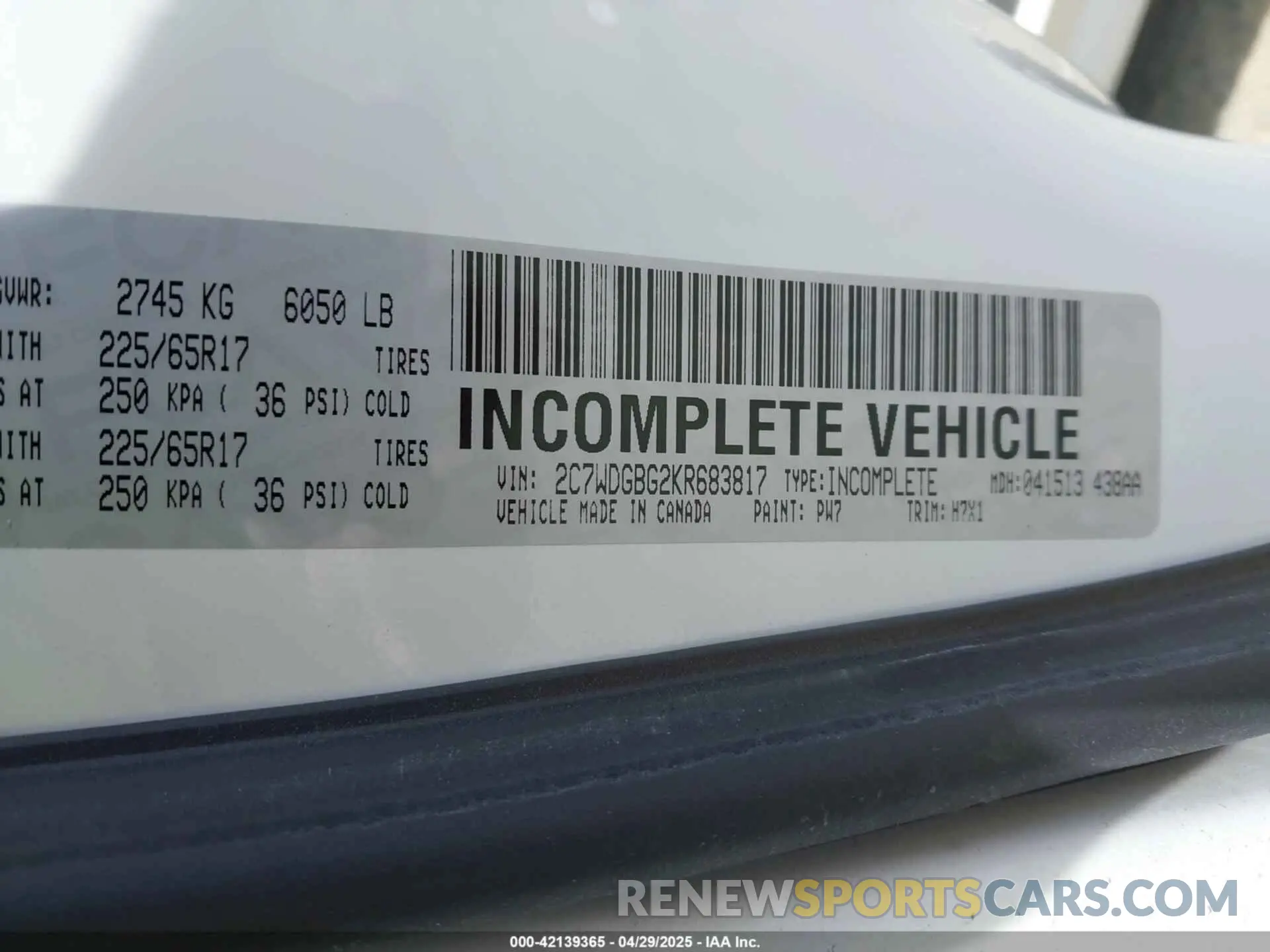 9 Фотография поврежденного автомобиля 2C7WDGBG2KR683817 DODGE GRAND CARAVAN 2019