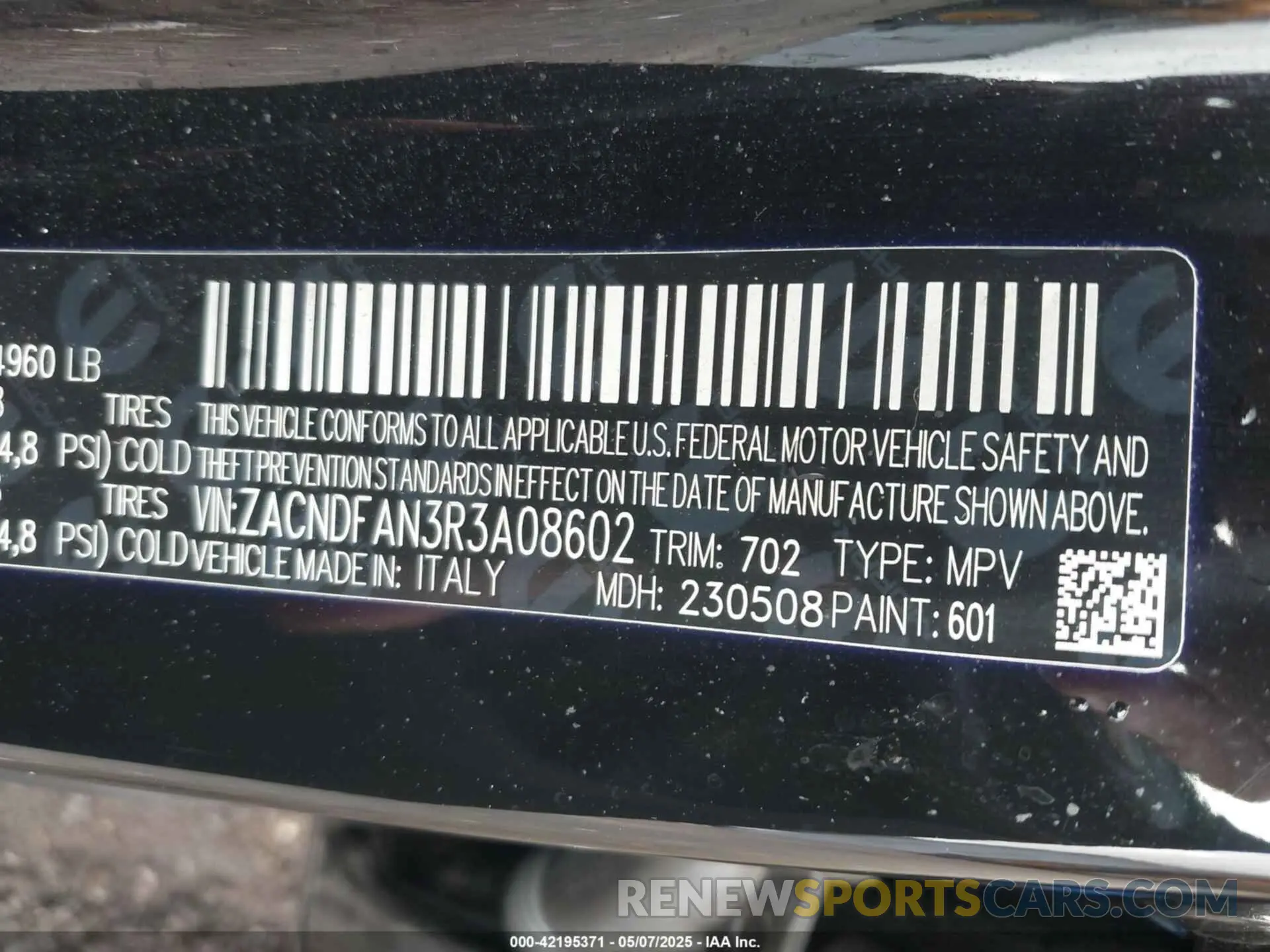 9 Photograph of a damaged car ZACNDFAN3R3A08602 DODGE HORNET 2024