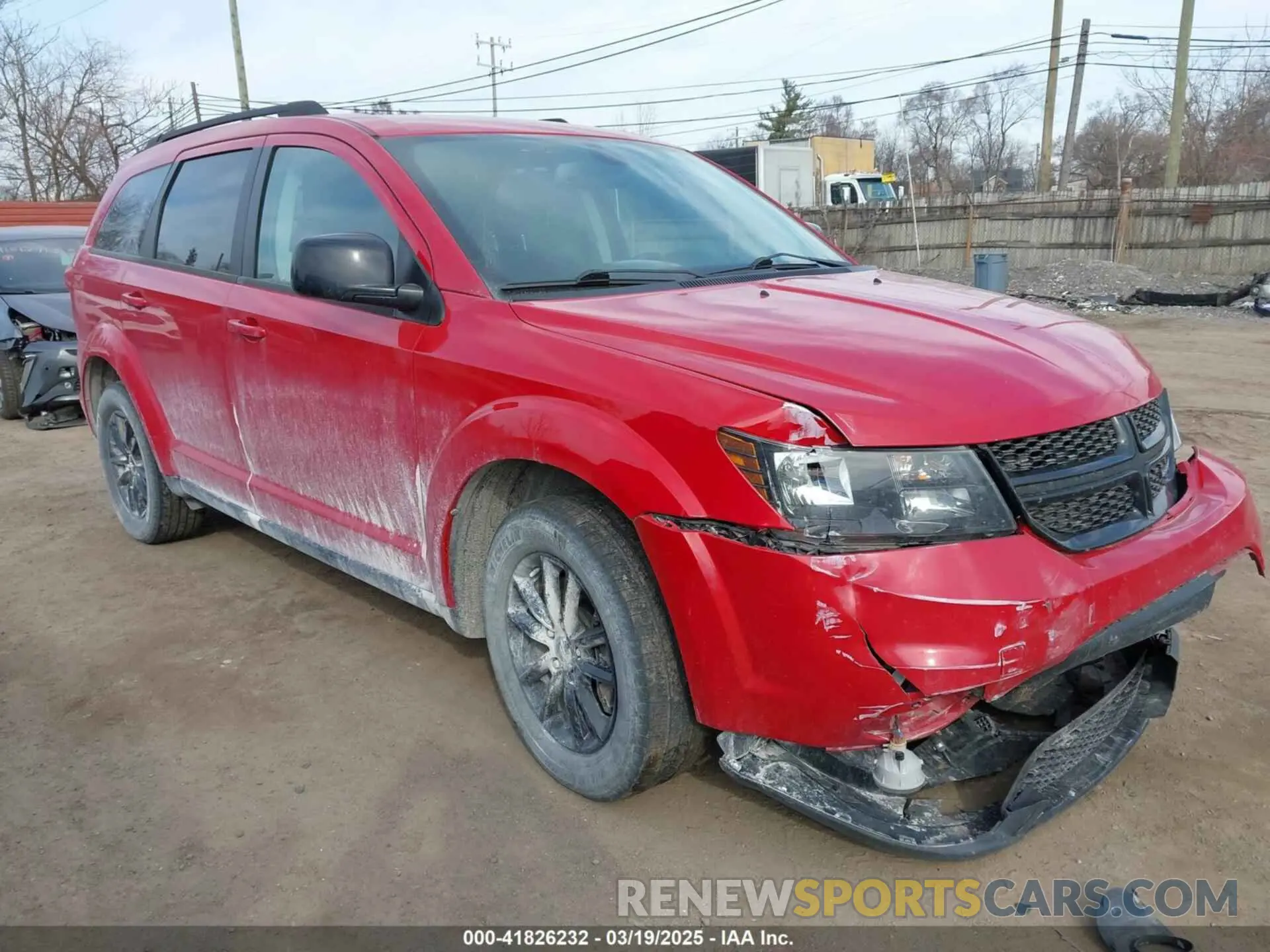 1 Photograph of a damaged car 3C4PDCBB0KT857055 DODGE JOURNEY 2019