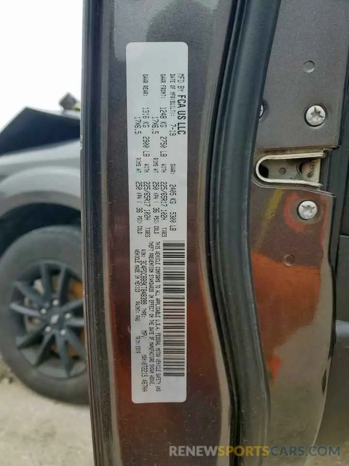 13 Photograph of a damaged car 3C4PDCBB9KT848399 DODGE JOURNEY 2019