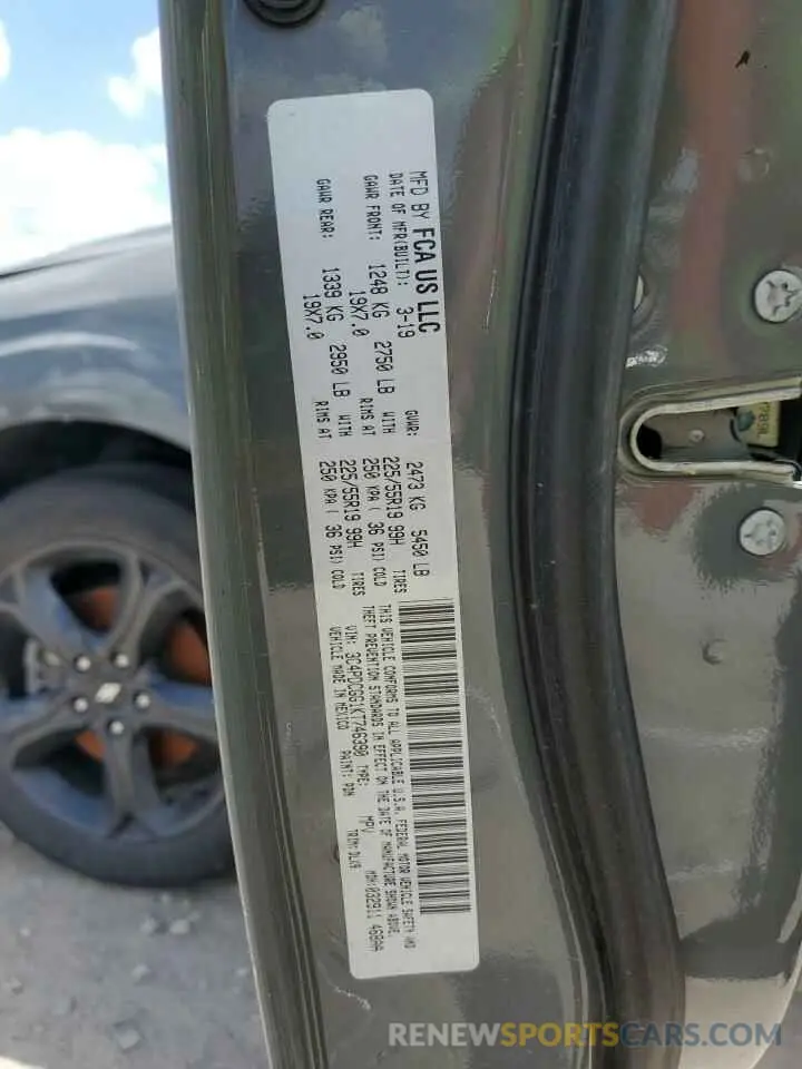13 Photograph of a damaged car 3C4PDCGG1KT746390 DODGE JOURNEY 2019