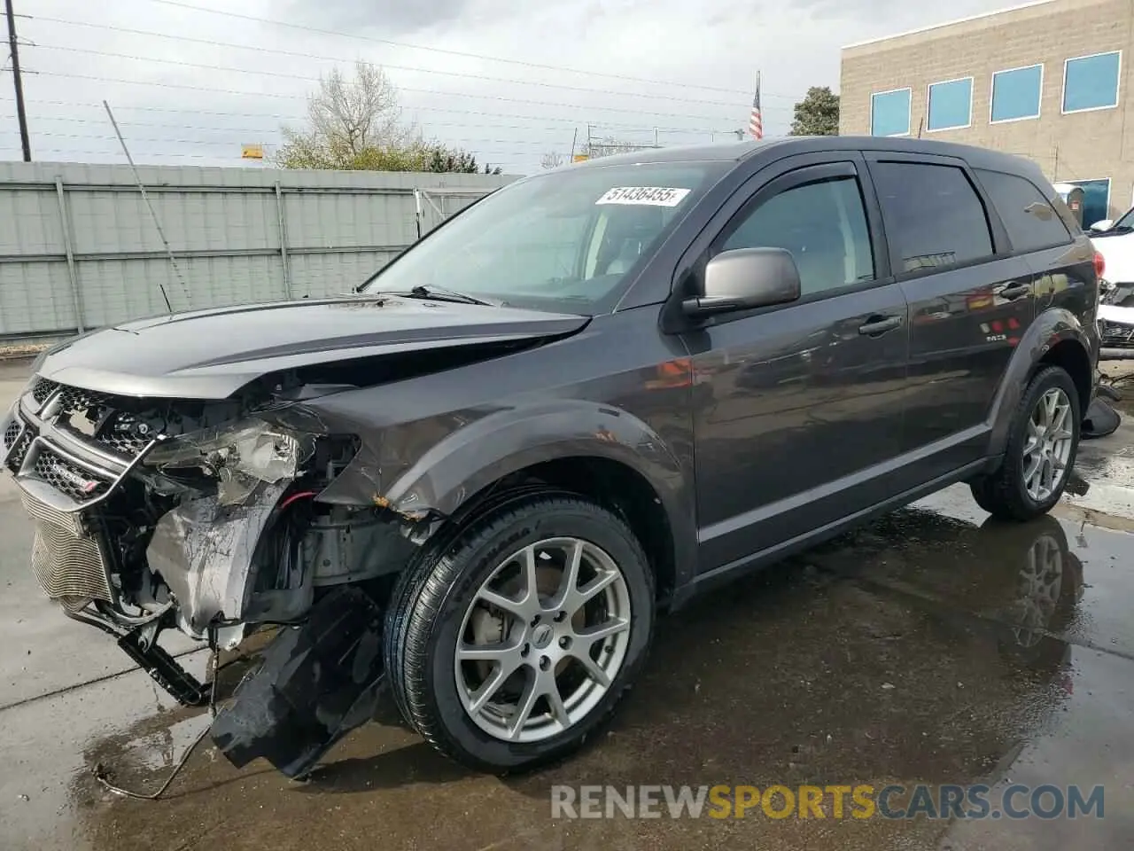 1 Photograph of a damaged car 3C4PDDEG2KT834051 DODGE JOURNEY 2019