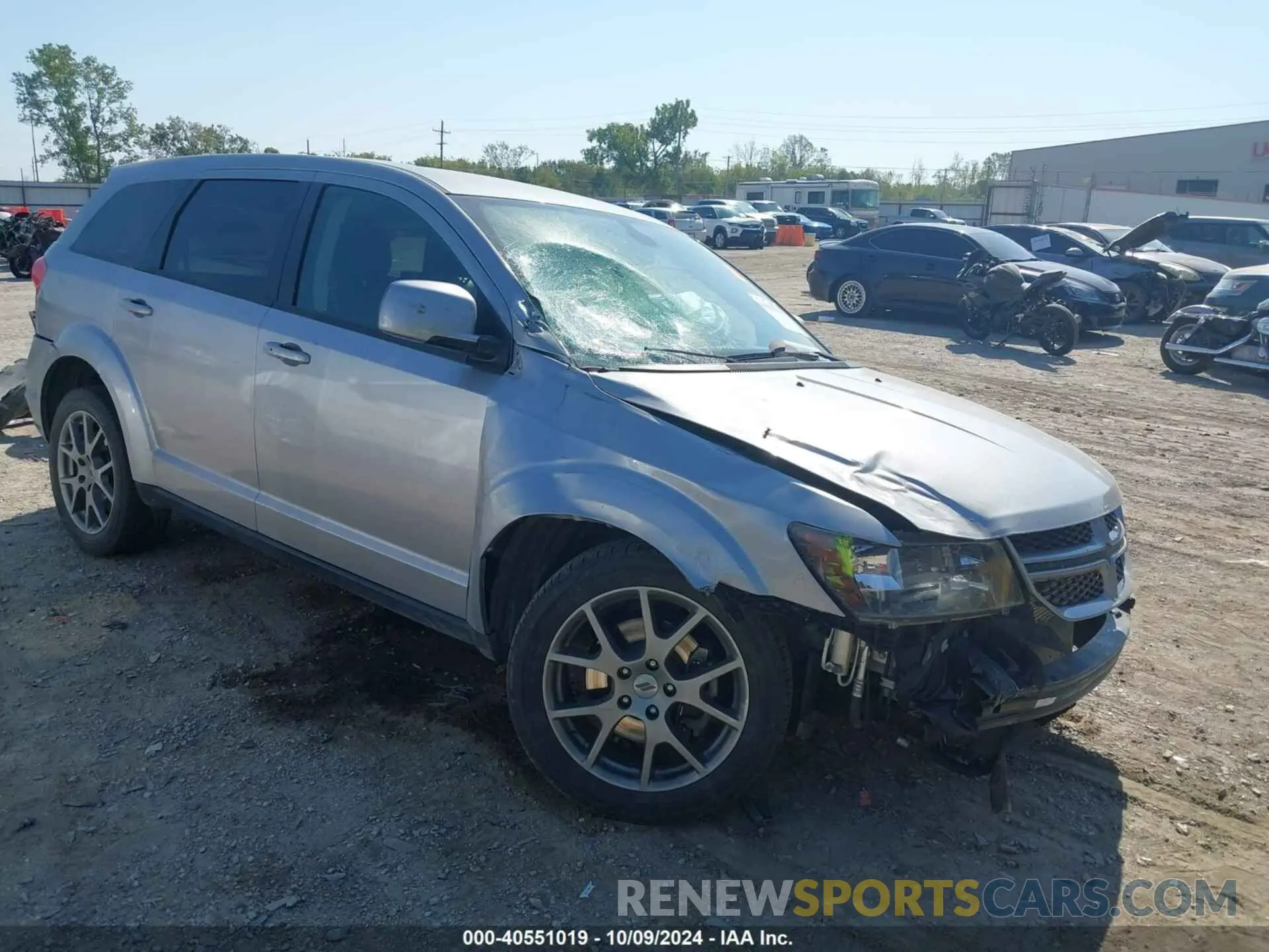 1 Photograph of a damaged car 3C4PDDEG6KT764702 DODGE JOURNEY 2019