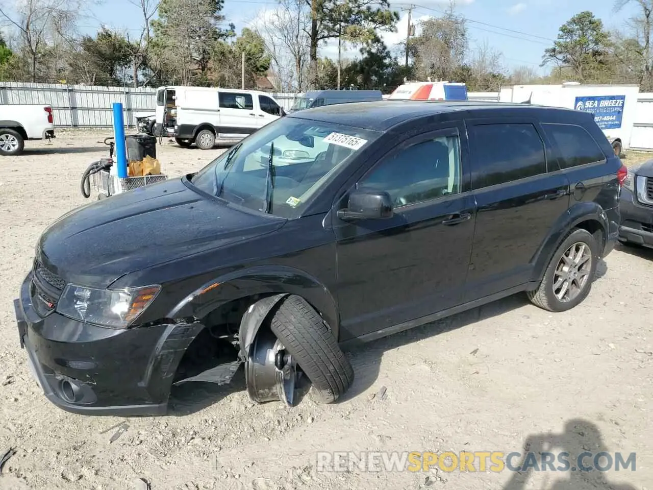 1 Photograph of a damaged car 3C4PDDEG8KT758982 DODGE JOURNEY 2019