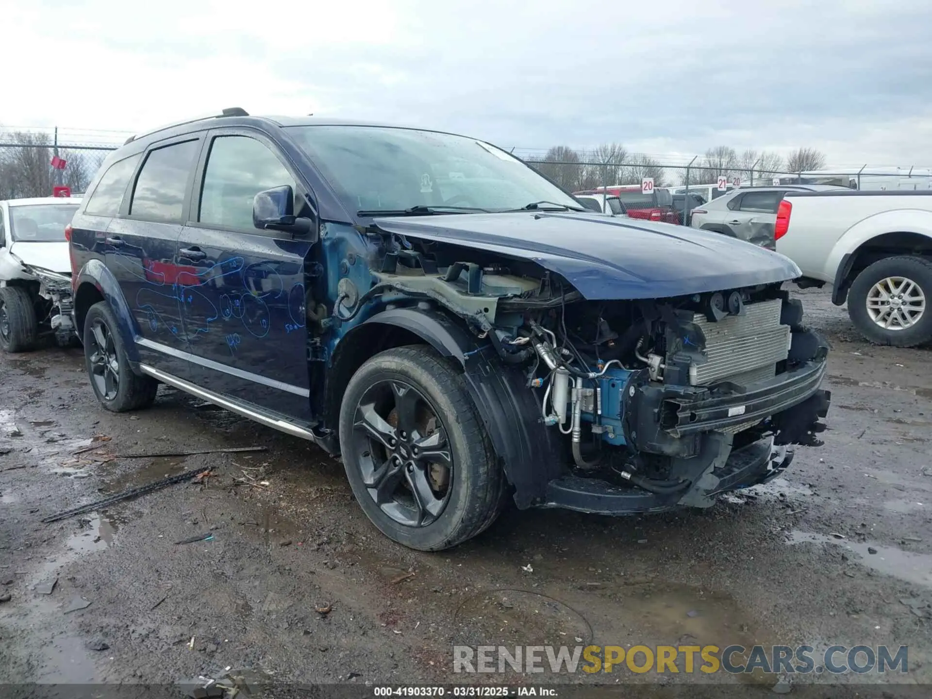 1 Photograph of a damaged car 3C4PDDGGXKT764912 DODGE JOURNEY 2019