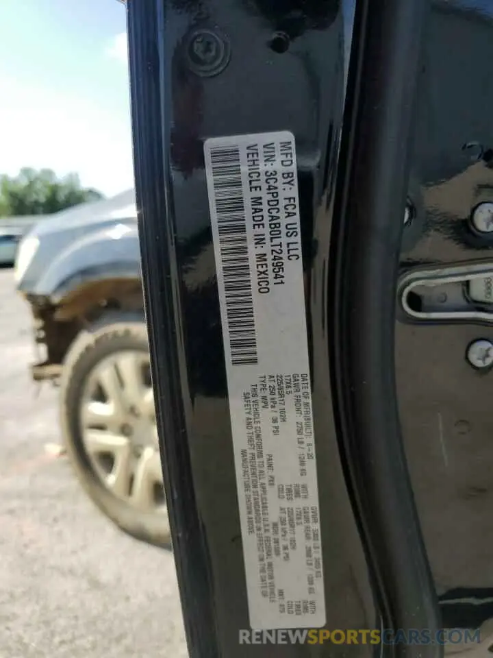 14 Photograph of a damaged car 3C4PDCAB0LT249541 DODGE JOURNEY 2020