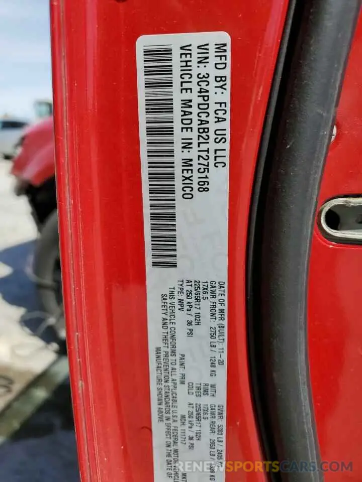 15 Photograph of a damaged car 3C4PDCAB2LT275168 DODGE JOURNEY 2020