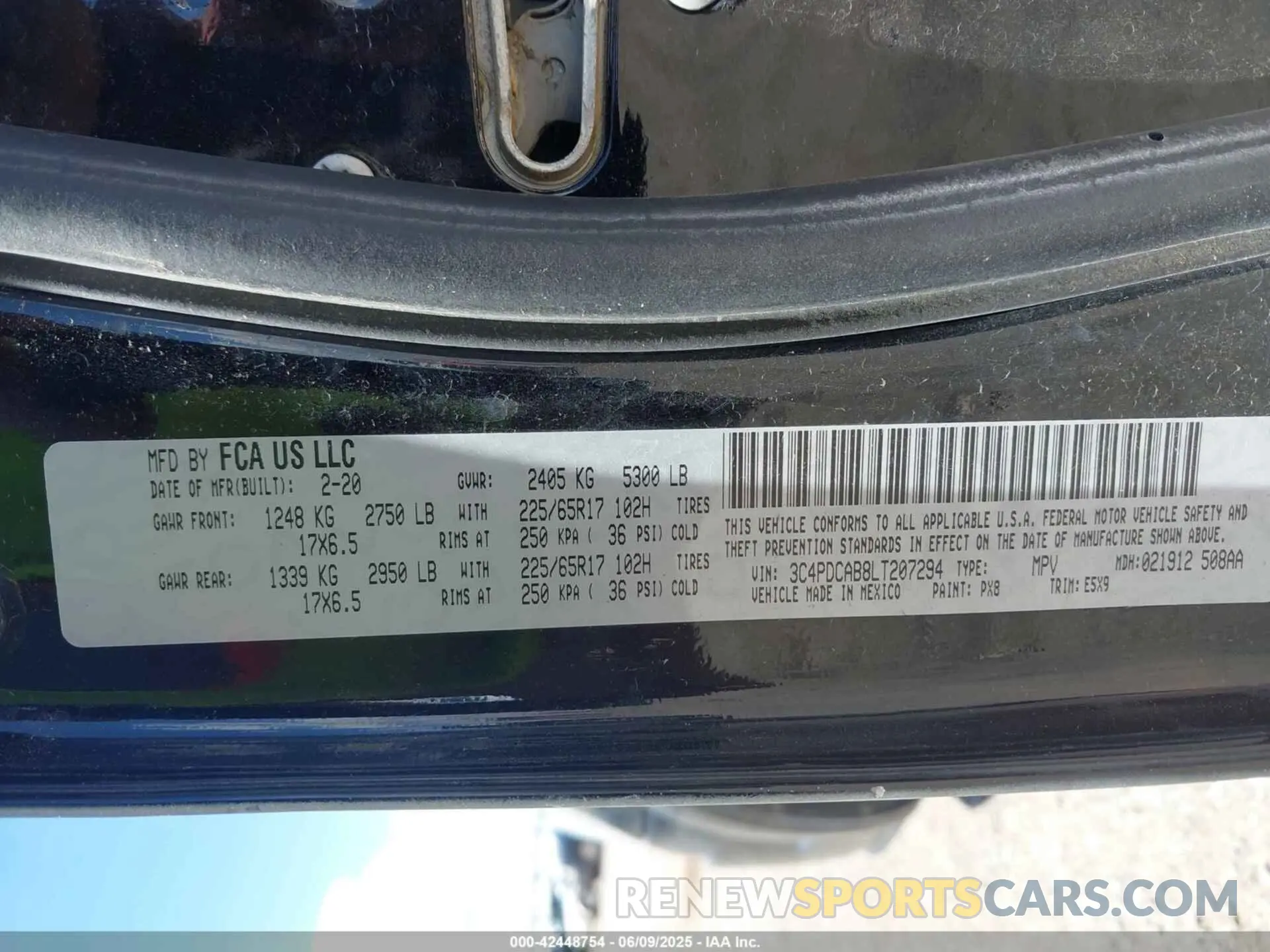 9 Фотография поврежденного автомобиля 3C4PDCAB8LT207294 DODGE JOURNEY 2020