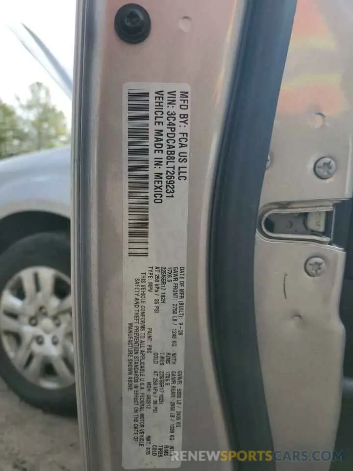 13 Photograph of a damaged car 3C4PDCAB8LT269231 DODGE JOURNEY 2020