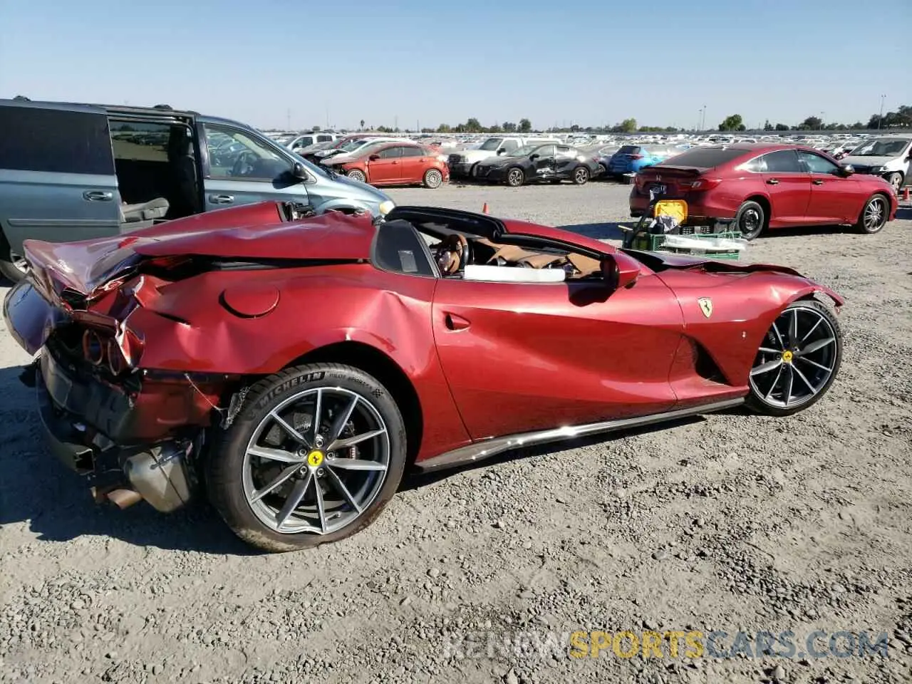 3 Photograph of a damaged car ZFF97CMA0M0258453 FERRARI 812 2021