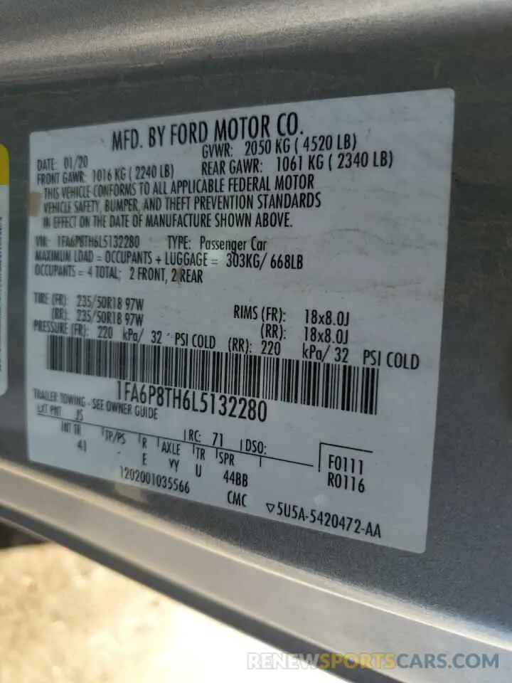 13 Photograph of a damaged car 1FA6P8TH6L5132280 FORD ALL Models 2020
