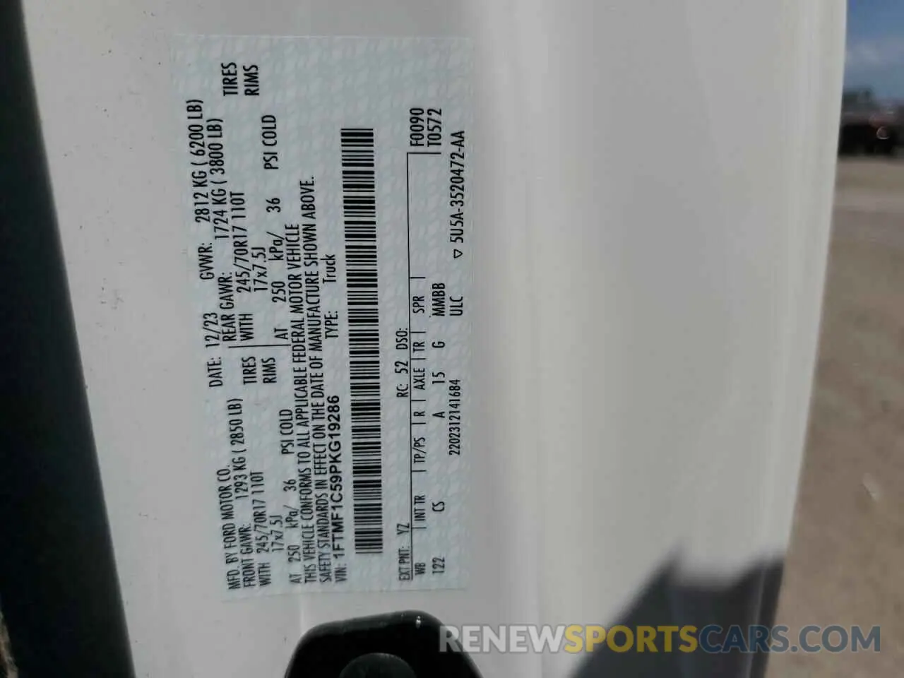 12 Фотография поврежденного автомобиля 1FTMF1C59PKG19286 FORD All Models 2023