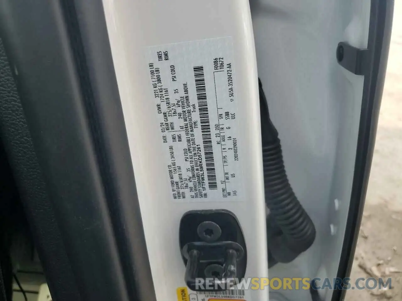 13 Фотография поврежденного автомобиля 1FTFW3L59RKD57261 FORD All Models 2024