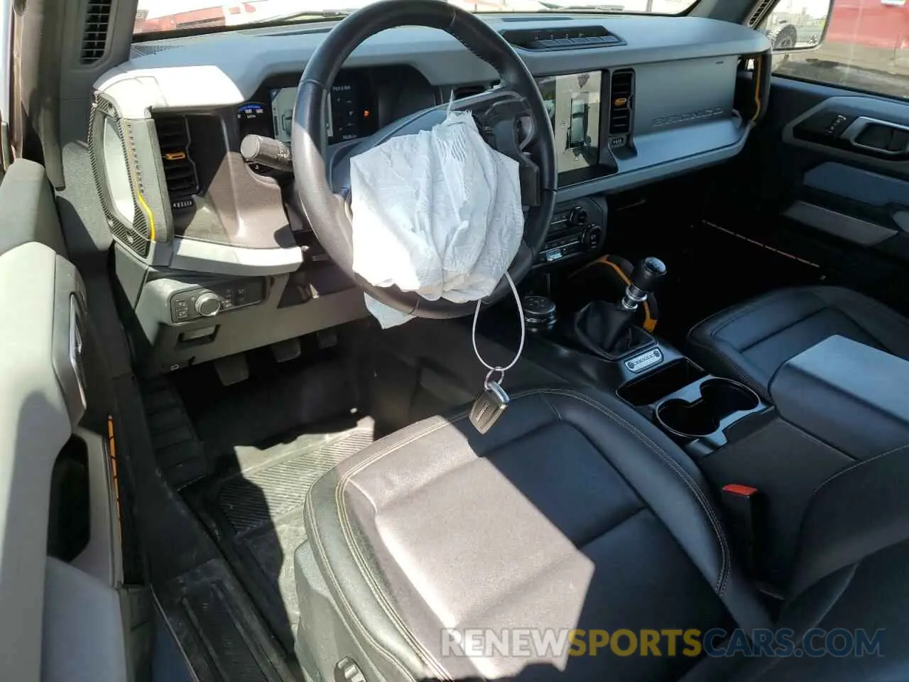 8 Photograph of a damaged car 1FMDE5CH1MLA60600 FORD BRONCO 2021