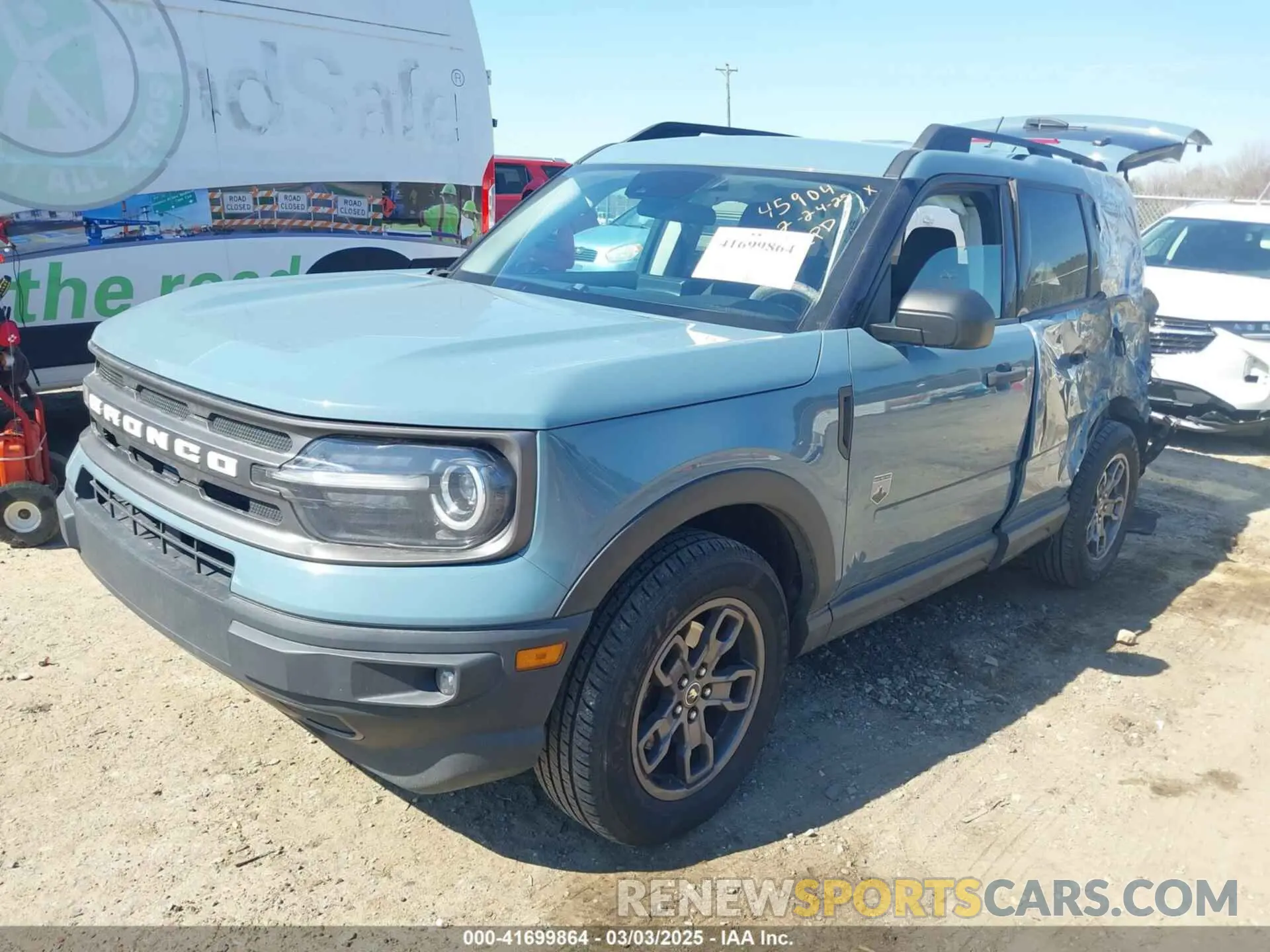 2 Photograph of a damaged car 3FMCR9B68MRA68931 FORD BRONCO SPORT 2021