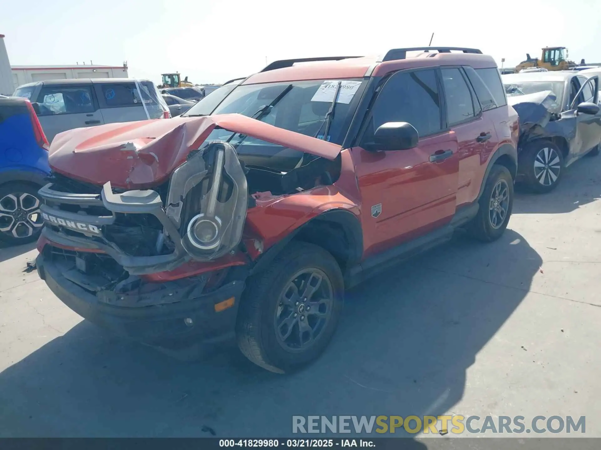 2 Photograph of a damaged car 3FMCR9B64NRD17016 FORD BRONCO SPORT 2022