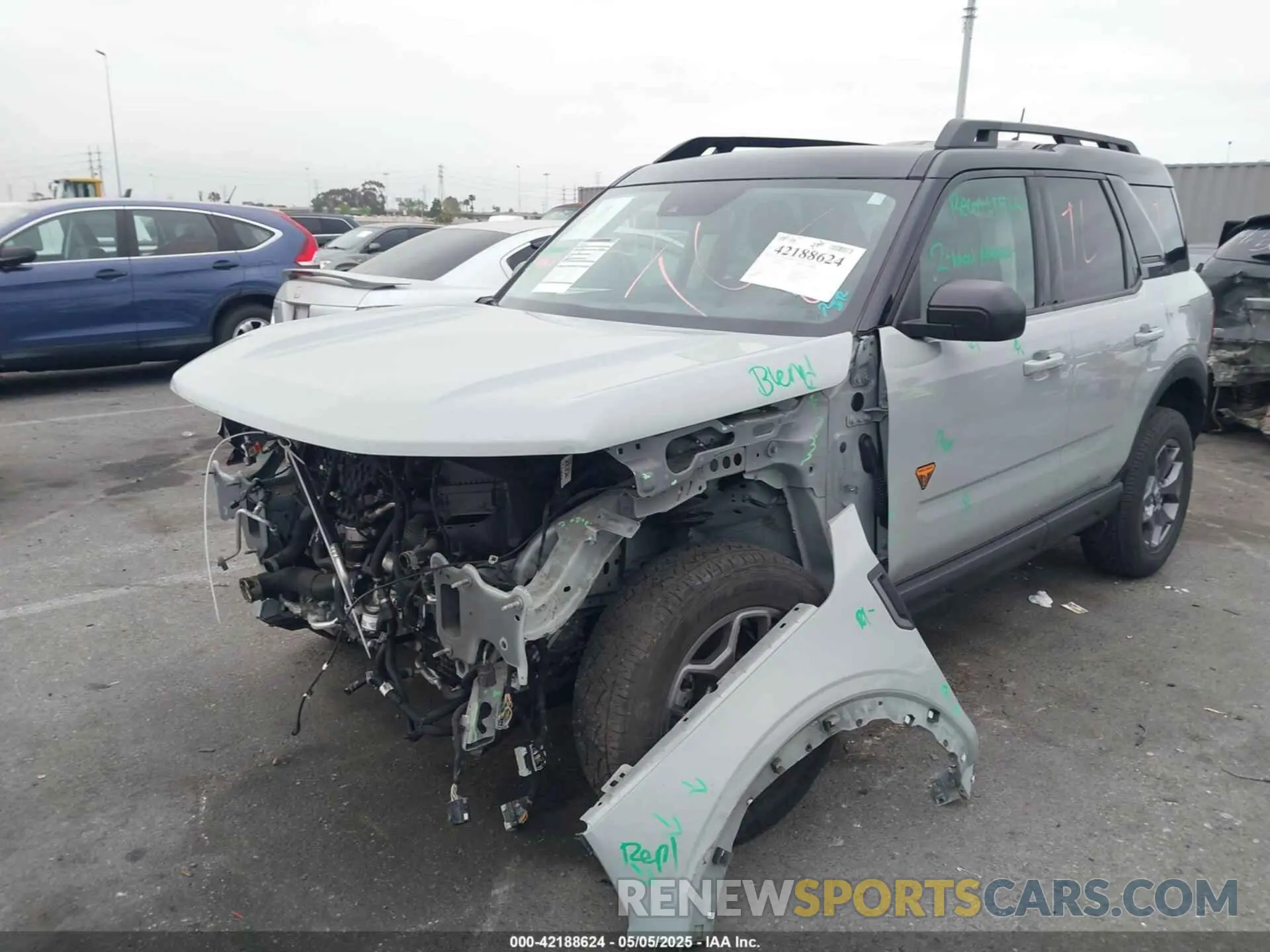 2 Photograph of a damaged car 3FMCR9D90NRD59108 FORD BRONCO SPORT 2022