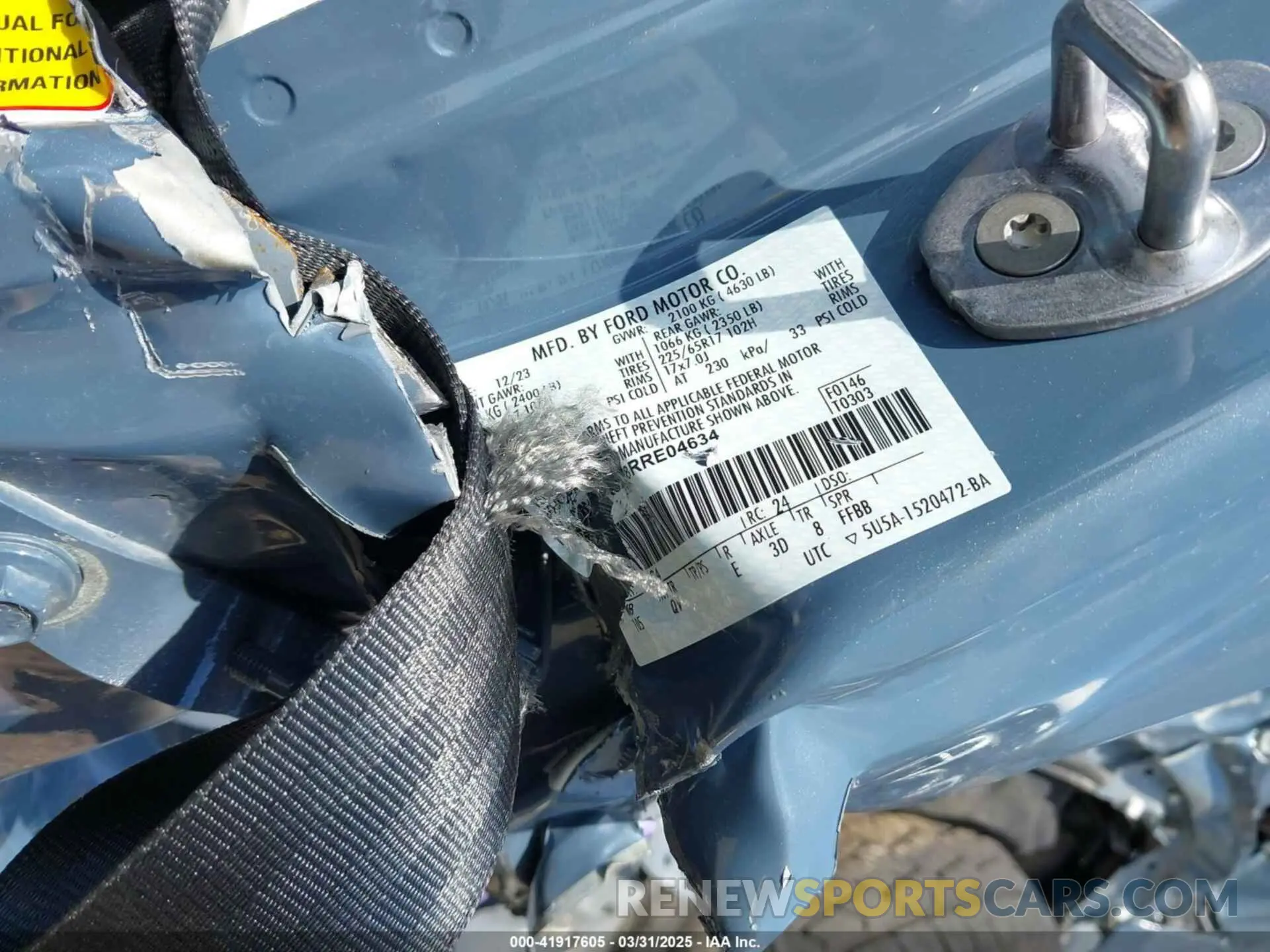 9 Photograph of a damaged car 3FMCR9B68RRE04634 FORD BRONCO SPORT 2024