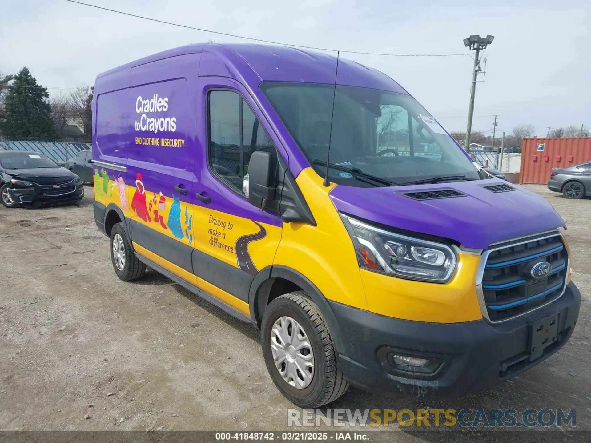 1 Photograph of a damaged car 1FTBW9CK7NKA13073 FORD E-TRANSIT-350 2022