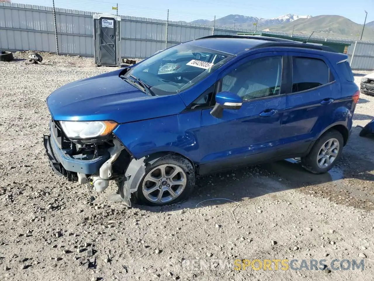 1 Фотография поврежденного автомобиля MAJ3S2GE4KC285605 FORD ECOSPORT 2019