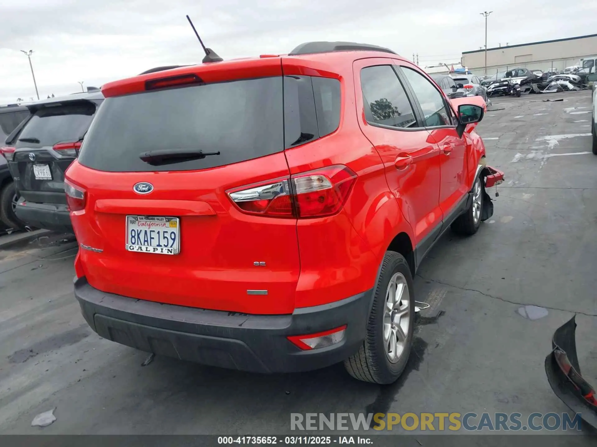 4 Фотография поврежденного автомобиля MAJ3S2GE4KC291162 FORD ECOSPORT 2019
