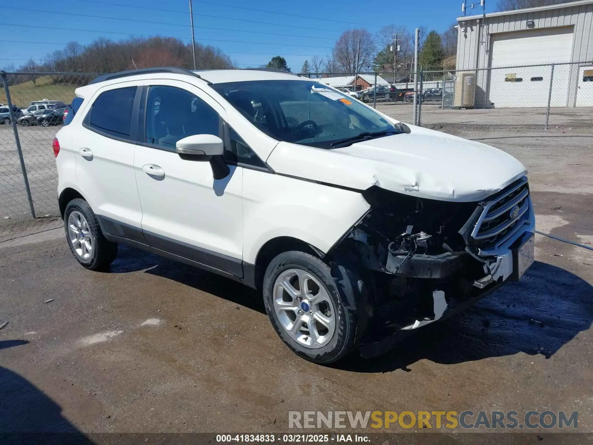 1 Photograph of a damaged car MAJ6S3GL7KC305931 FORD ECOSPORT 2019
