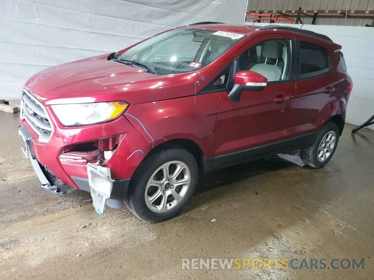 1 Photograph of a damaged car MAJ6S3GL8KC272888 FORD ECOSPORT 2019