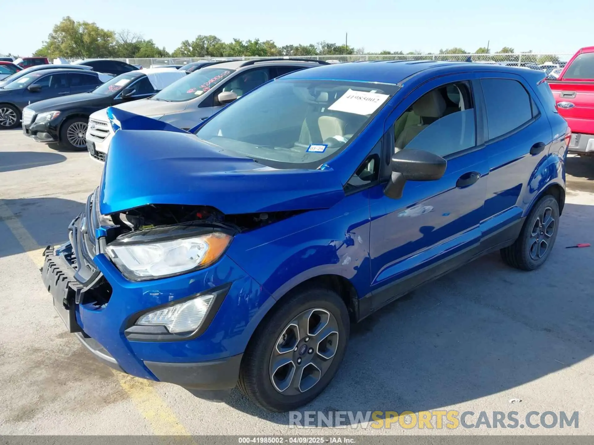 2 Фотография поврежденного автомобиля MAJ3S2FE1LC363065 FORD ECOSPORT 2020