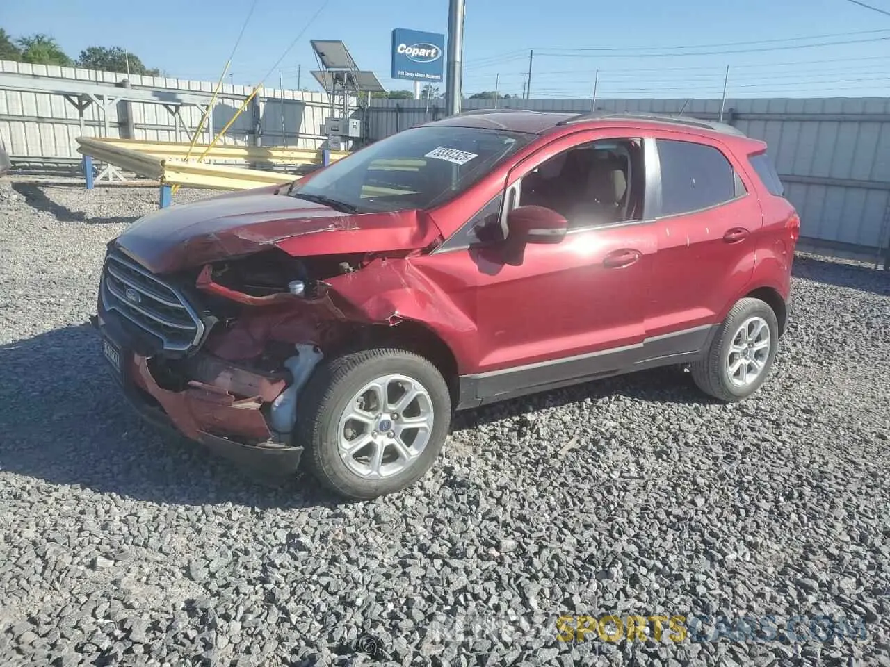 1 Фотография поврежденного автомобиля MAJ3S2GE0LC393737 FORD ECOSPORT 2020