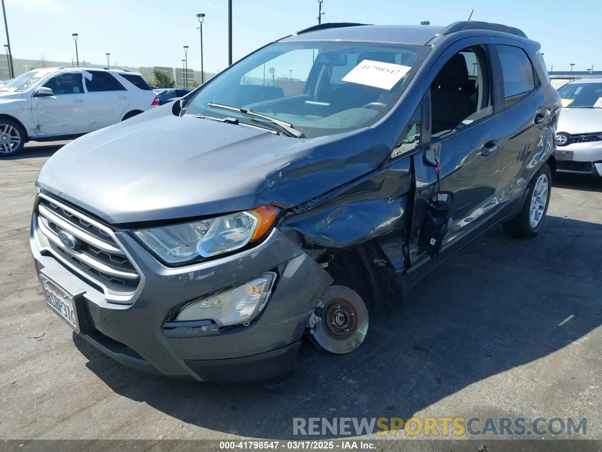 2 Фотография поврежденного автомобиля MAJ3S2GE9LC349493 FORD ECOSPORT 2020