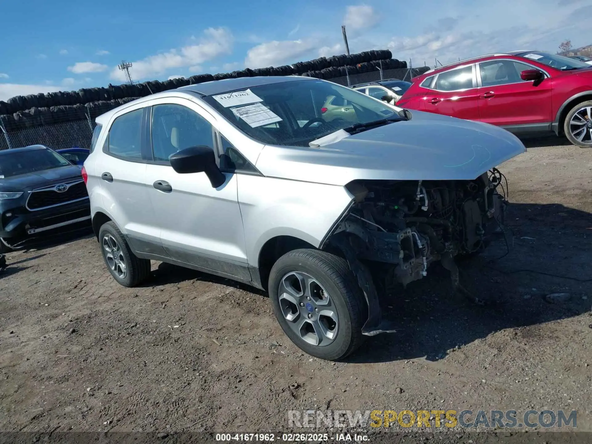 1 Photograph of a damaged car MAJ6S3FL6LC393907 FORD ECOSPORT 2020