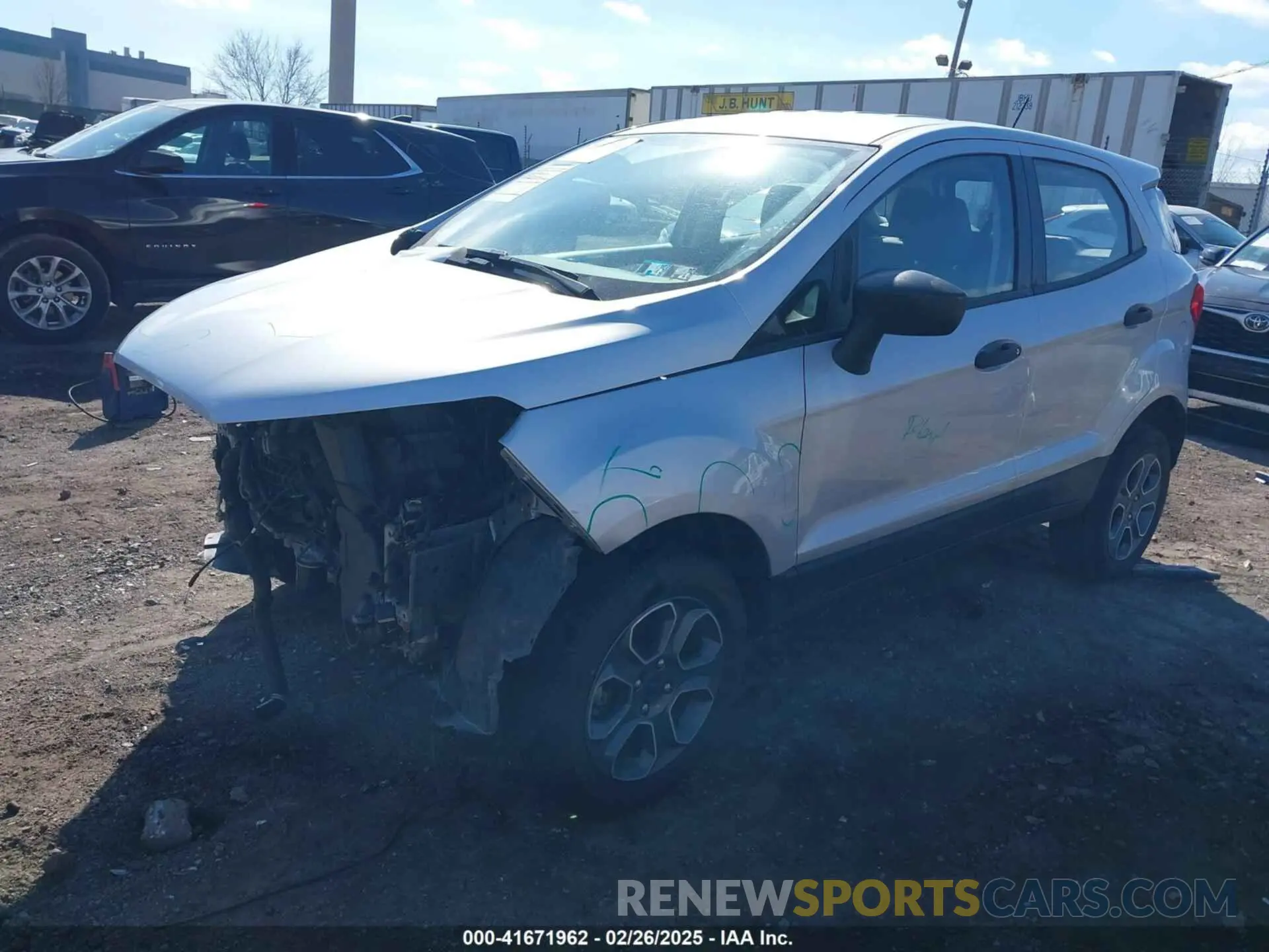 2 Photograph of a damaged car MAJ6S3FL6LC393907 FORD ECOSPORT 2020