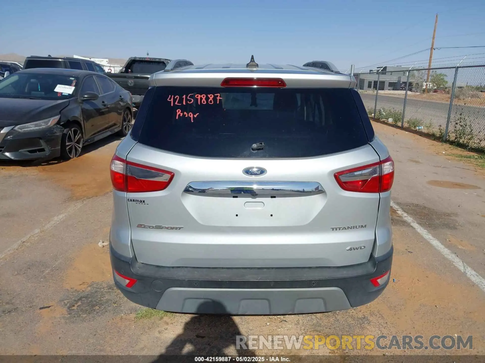 15 Photograph of a damaged car MAJ6S3KLXLC323817 FORD ECOSPORT 2020