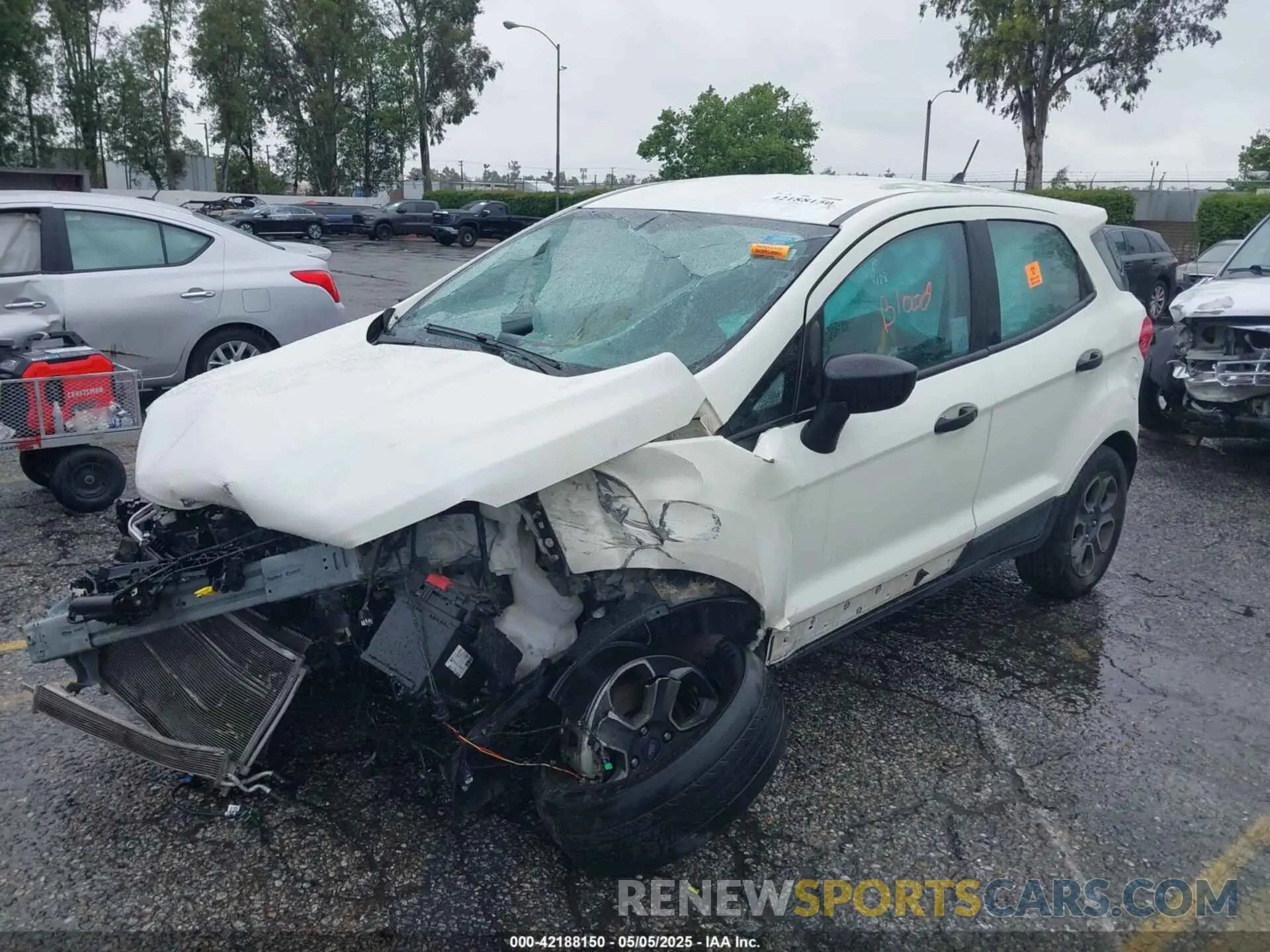 2 Фотография поврежденного автомобиля MAJ3S2FE2MC435361 FORD ECOSPORT 2021