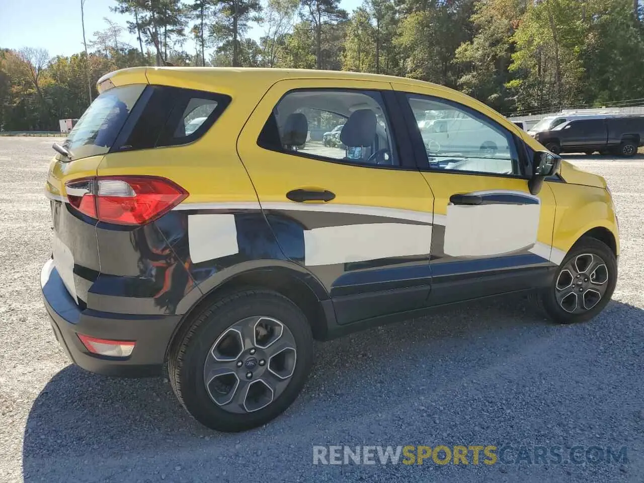 3 Photograph of a damaged car MAJ3S2FE9MC450102 FORD ECOSPORT 2021