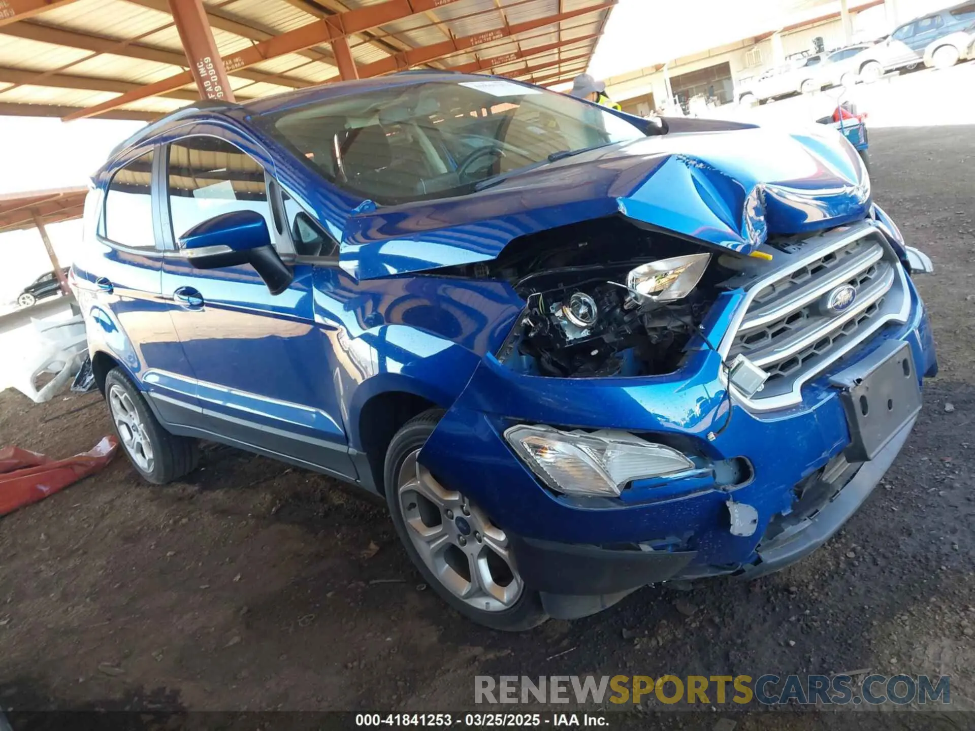 1 Фотография поврежденного автомобиля MAJ3S2GE4MC445646 FORD ECOSPORT 2021