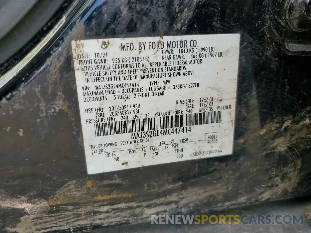 15 Фотография поврежденного автомобиля MAJ3S2GE4MC447414 FORD ECOSPORT 2021