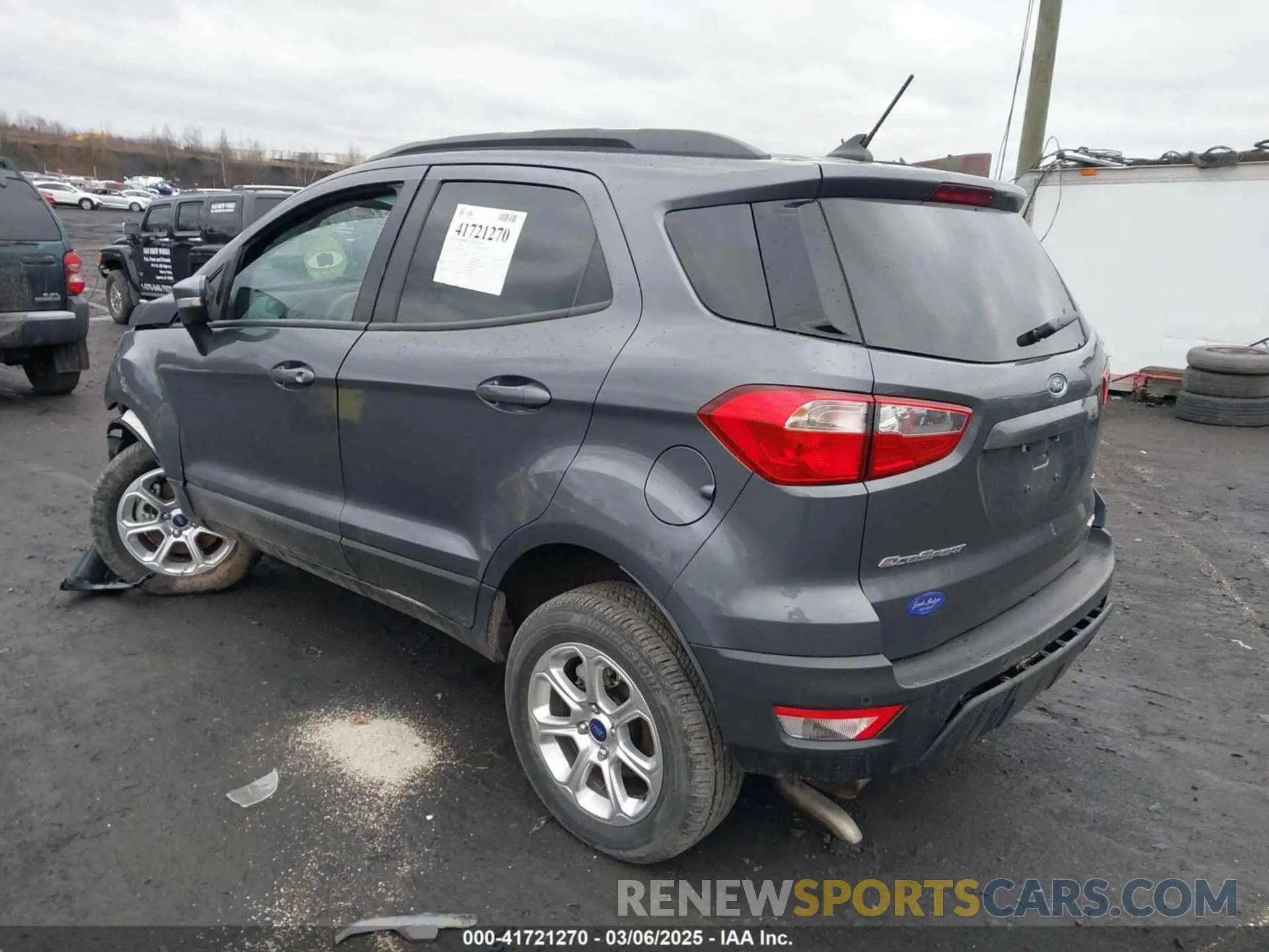 3 Photograph of a damaged car MAJ6S3GLXMC396051 FORD ECOSPORT 2021