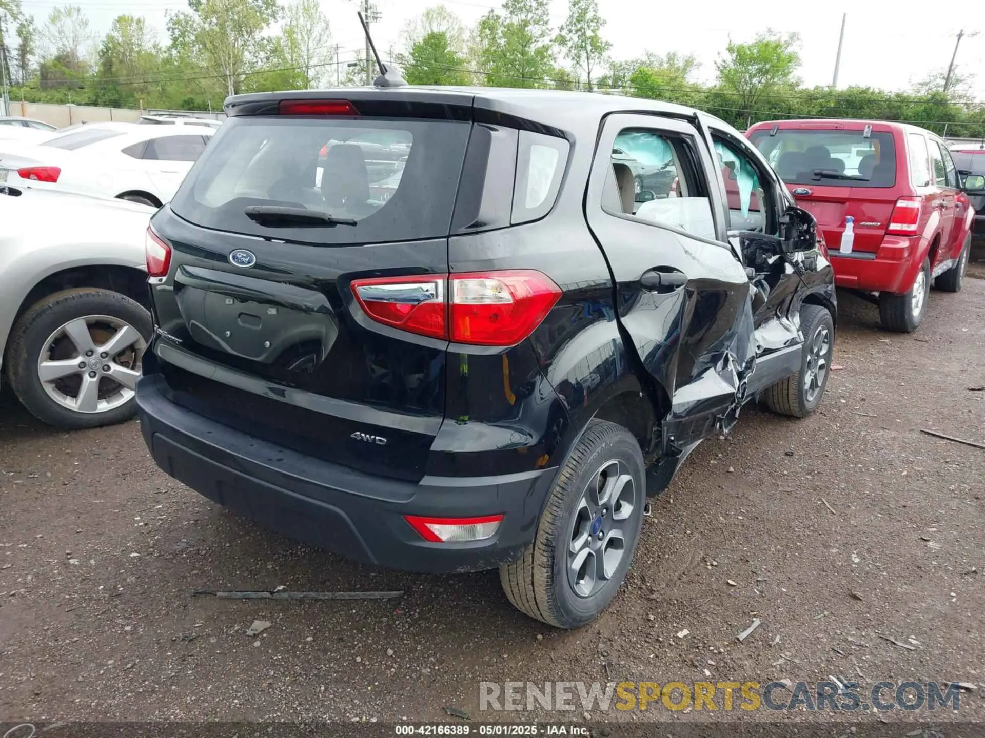 4 Фотография поврежденного автомобиля MAJ6S3FL3NC464015 FORD ECOSPORT 2022
