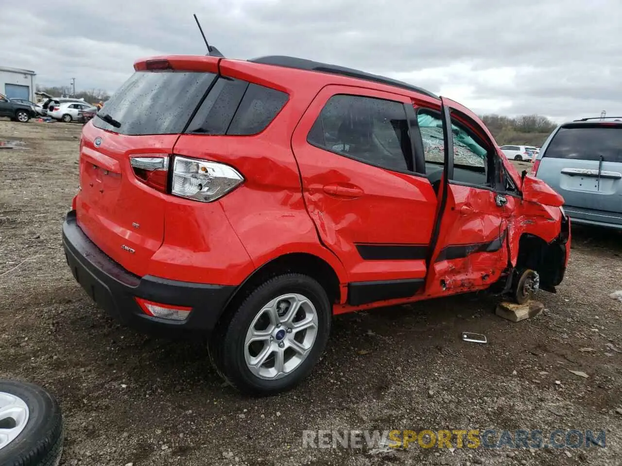 3 Photograph of a damaged car MAJ6S3GL4NC466502 FORD ECOSPORT 2022