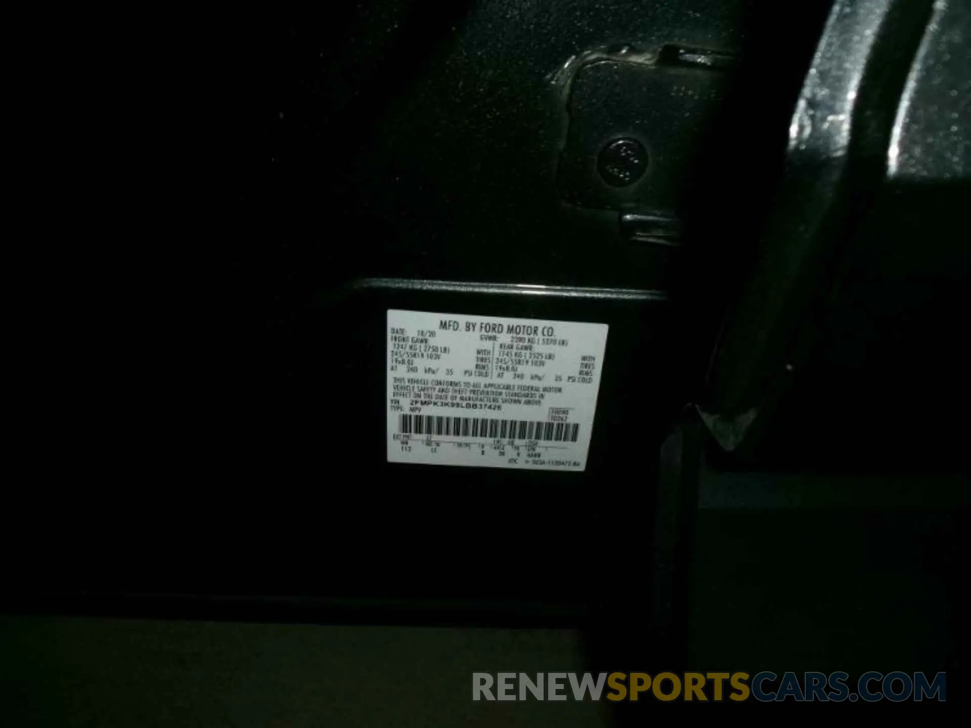 1 Photograph of a damaged car 2FMPK3K99LBB37426 FORD EDGE 2020