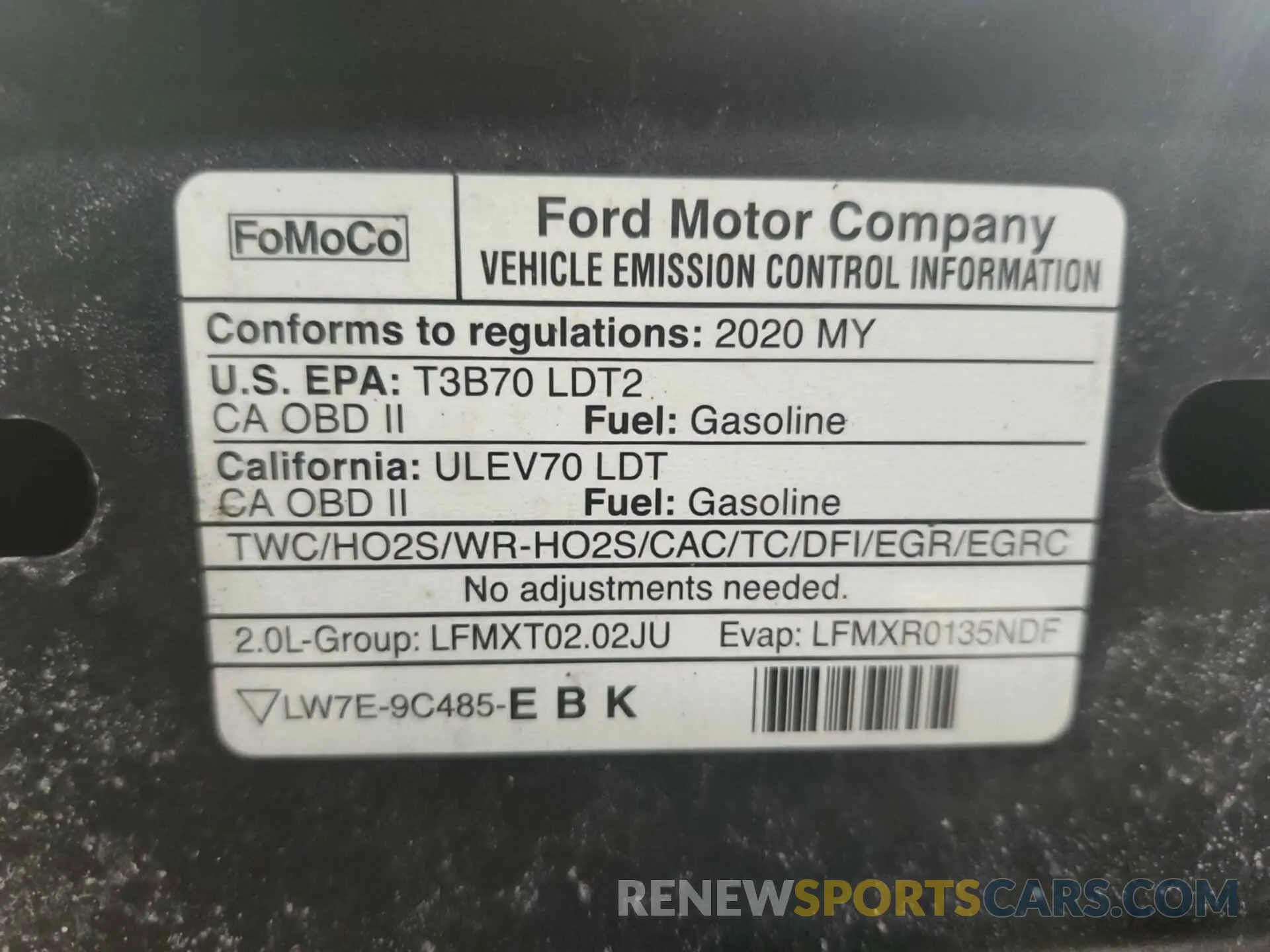 8 Photograph of a damaged car 2FMPK4J95LBA67317 FORD EDGE 2020