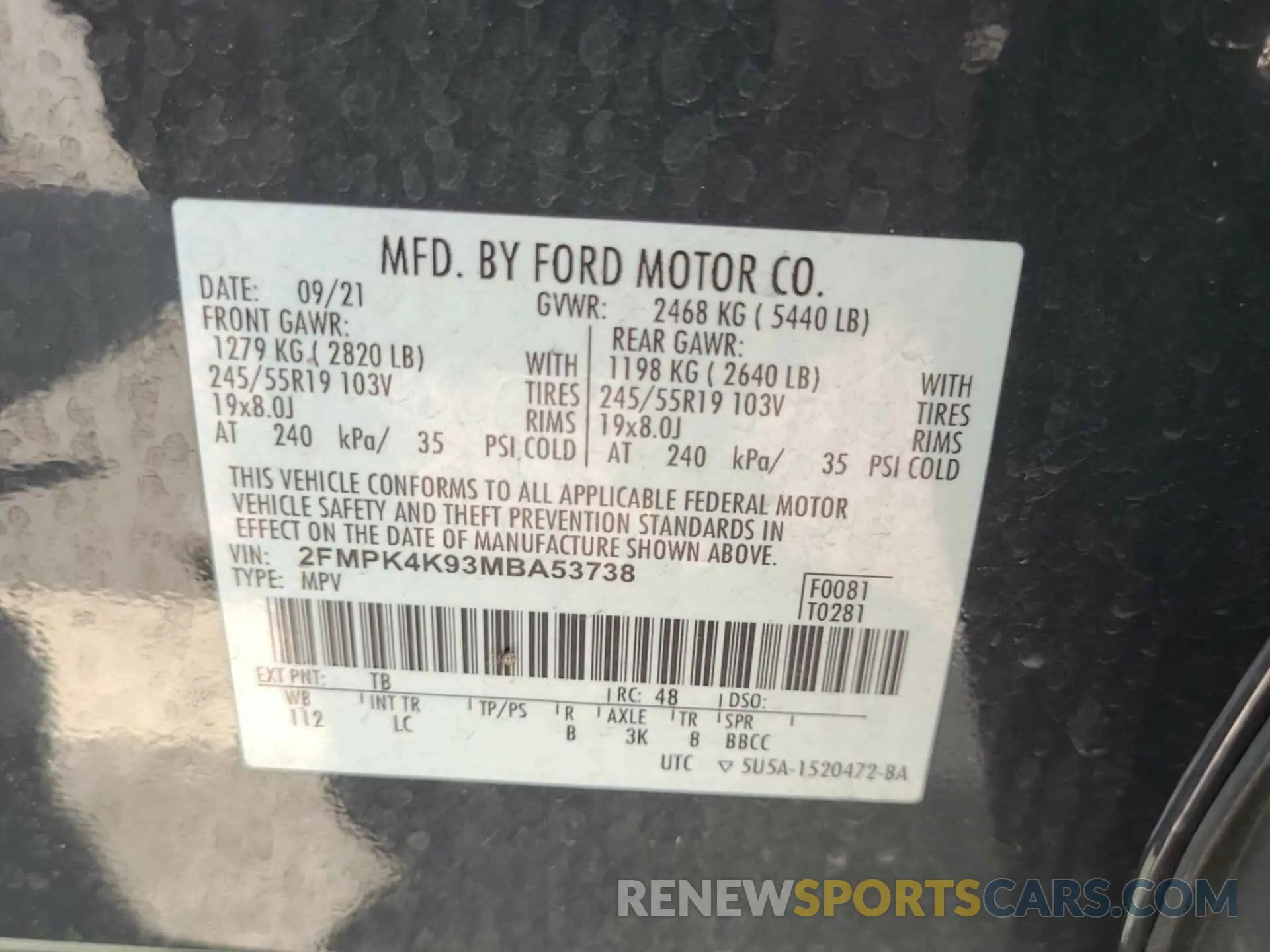 15 Фотография поврежденного автомобиля 2FMPK4K93MBA53738 FORD EDGE 2021