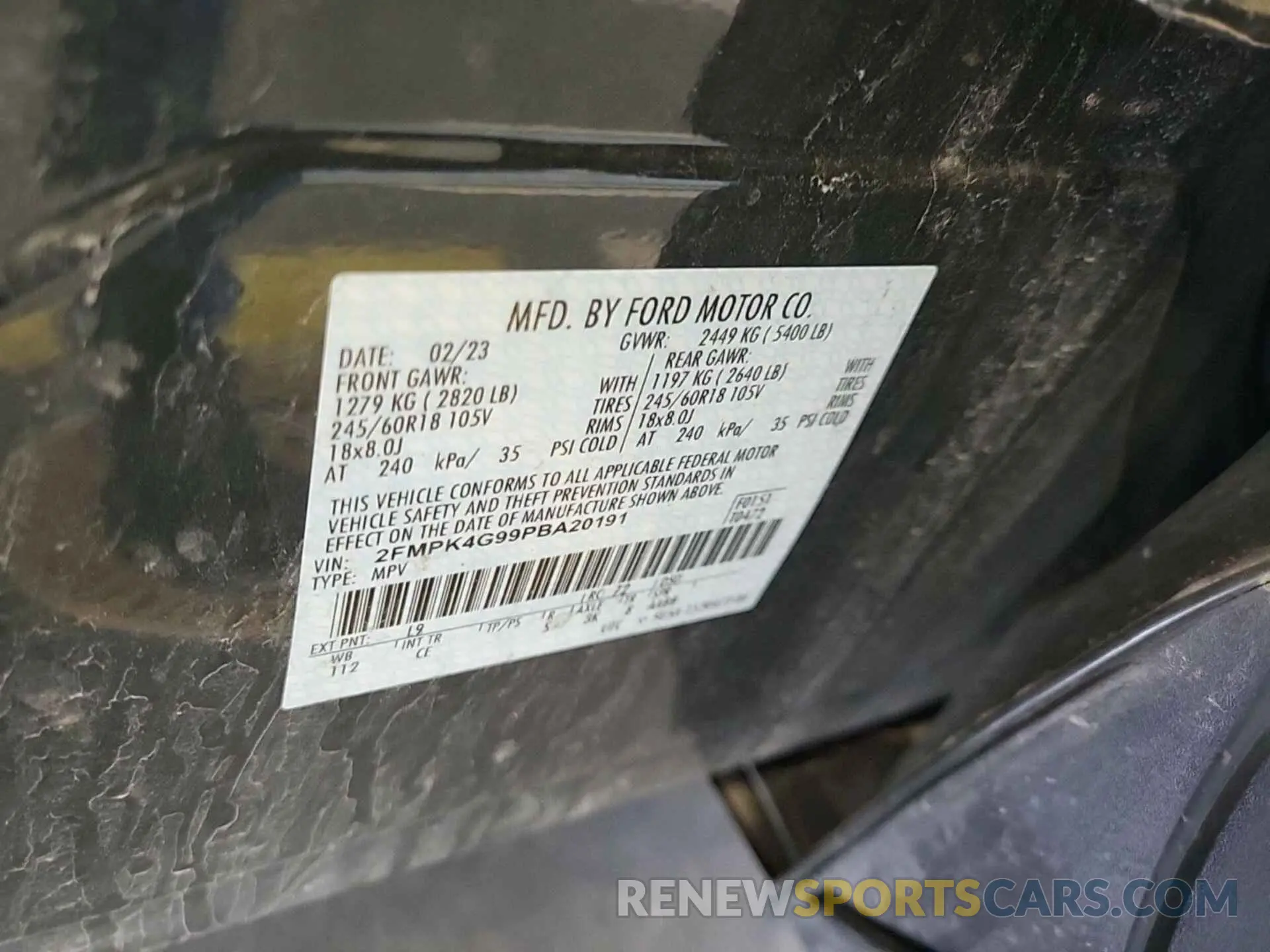 4 Photograph of a damaged car 2FMPK4G99PBA20191 FORD EDGE 2023